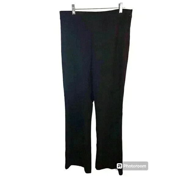 Alfred Dunner Size XL Black Ponte Knit Dress Pants Silver Studs Pockets NWT - Picture 2 of 6